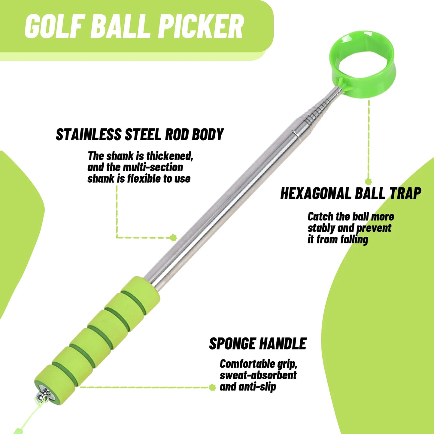 Retractable Golf Ball Picker