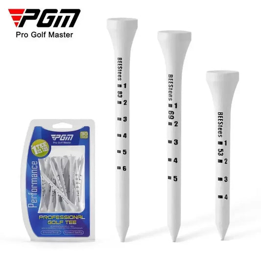 PGM Golf Limit Wood Tee – Adjustable Depth, 30-Pack, 53mm/69mm/83mm